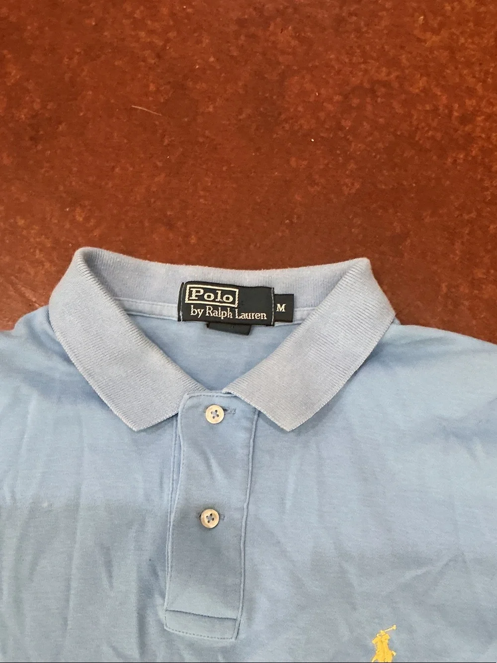 Ralph Lauren Light Blue Polo with White Trim
